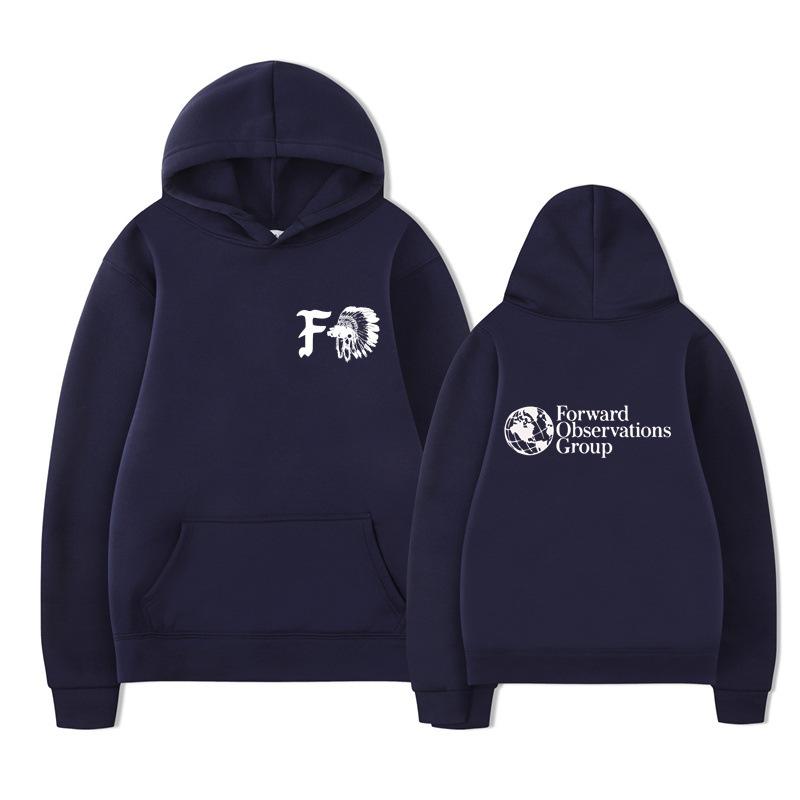 Gbrs Forward Observations Group Hoodie Punk Skeleton Autumn Winter Fleece Streetwear Tops