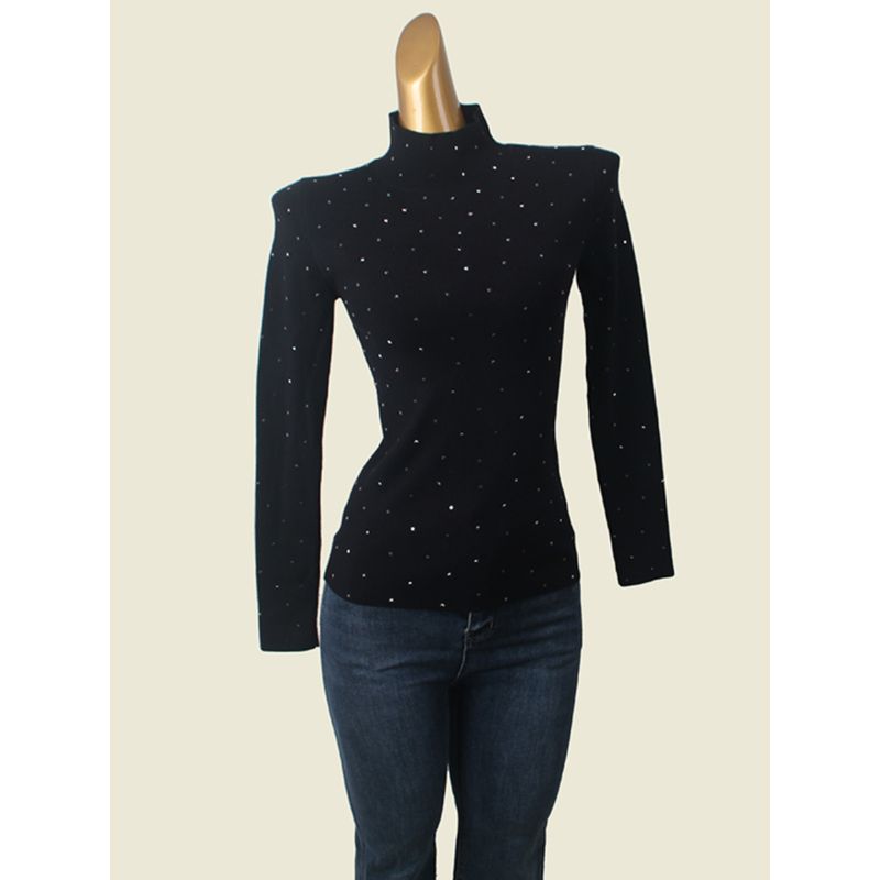 Italian Brand Winter Metal Orange Half Turtleneck Bottoming Shirt Slim Fit Inner Wear Elegant Knitwear