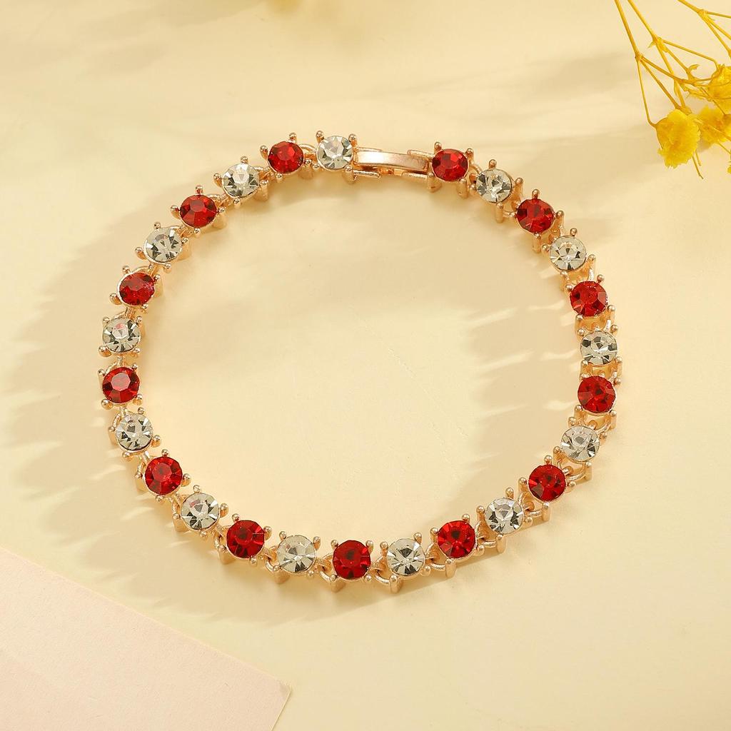 European-American Minimalist Rhinestone Claw Chain Bracelet: Versatile Full Diamond Design for Evening Wear