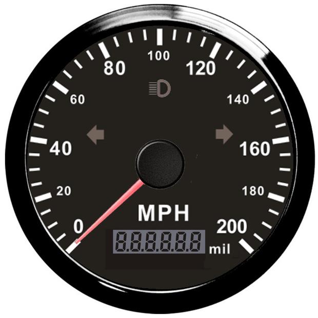 Universal 85MM GPS Speedometer Gauge for Motorcycle Marine Boat Truck 125 200 Kmh MPH Speed Gauge Meter