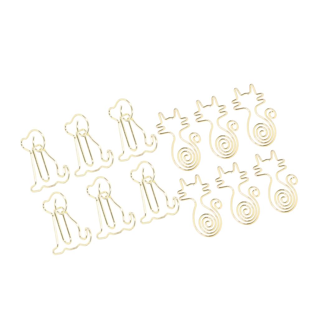 100Pcs Gold Paper Clips Metal Rustproof Plating Process Gold Fadeless Widely Used Cute Paper Clips f