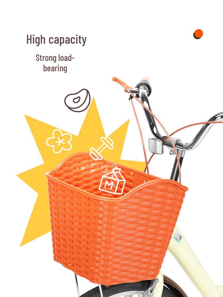 Universal Blue Front Bicycle Basket for Permanent Storage