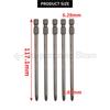 5Pcs FOR HILTI PH2 BIT FOR SMD 57 MAGAZINE Long 116mm Magnetic Cross Head PH2 Electric Screwdriver Bit