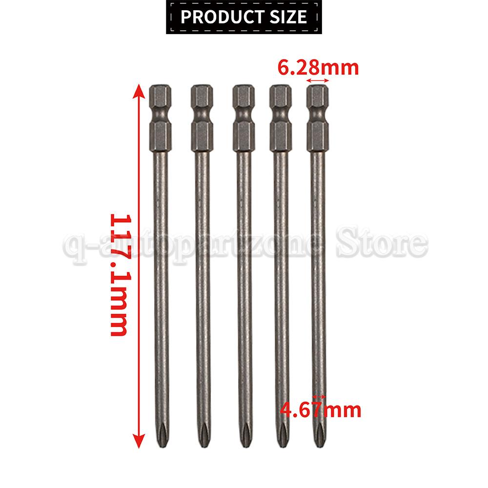 5Pcs FOR HILTI PH2 BIT FOR SMD 57 MAGAZINE Long 116mm Magnetic Cross Head PH2 Electric Screwdriver Bit