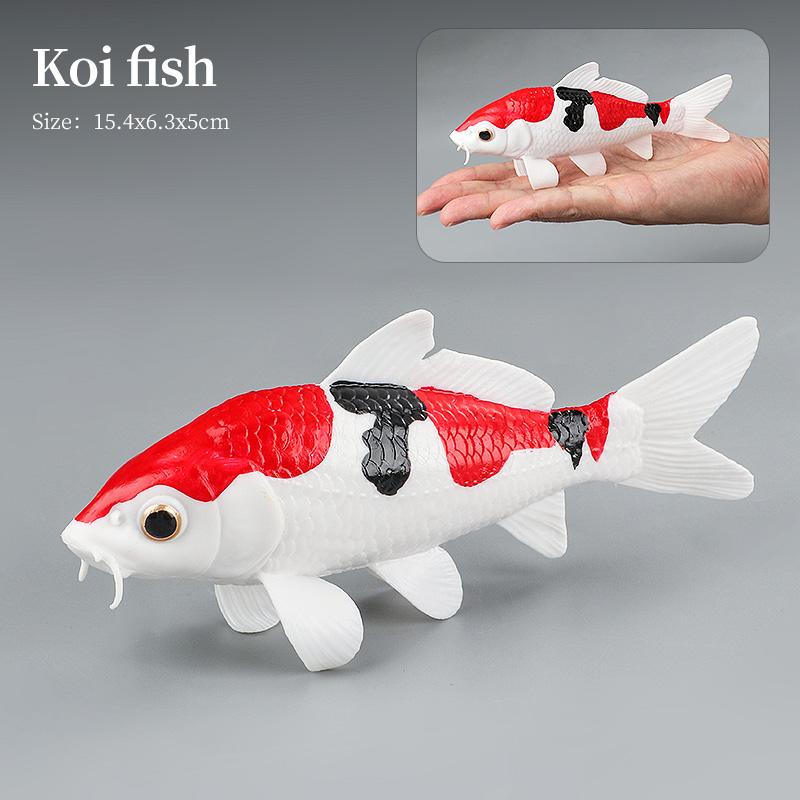 Set di Action Figure Modello Animali Marini - Pesci Oceanici Tonno Pesce Vela Persico Cernia Salmone PVC Giocattolo Educativo per Bambini