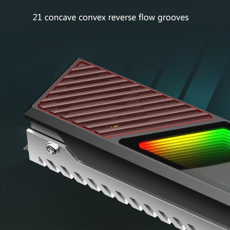 ARGB M.2 Heatsink SSDs Heat Sink with Thermals Pad, Aluminum 2280 M.2 5V 3Pin Addressables ARGB Sync NVME Heatsink for M.2