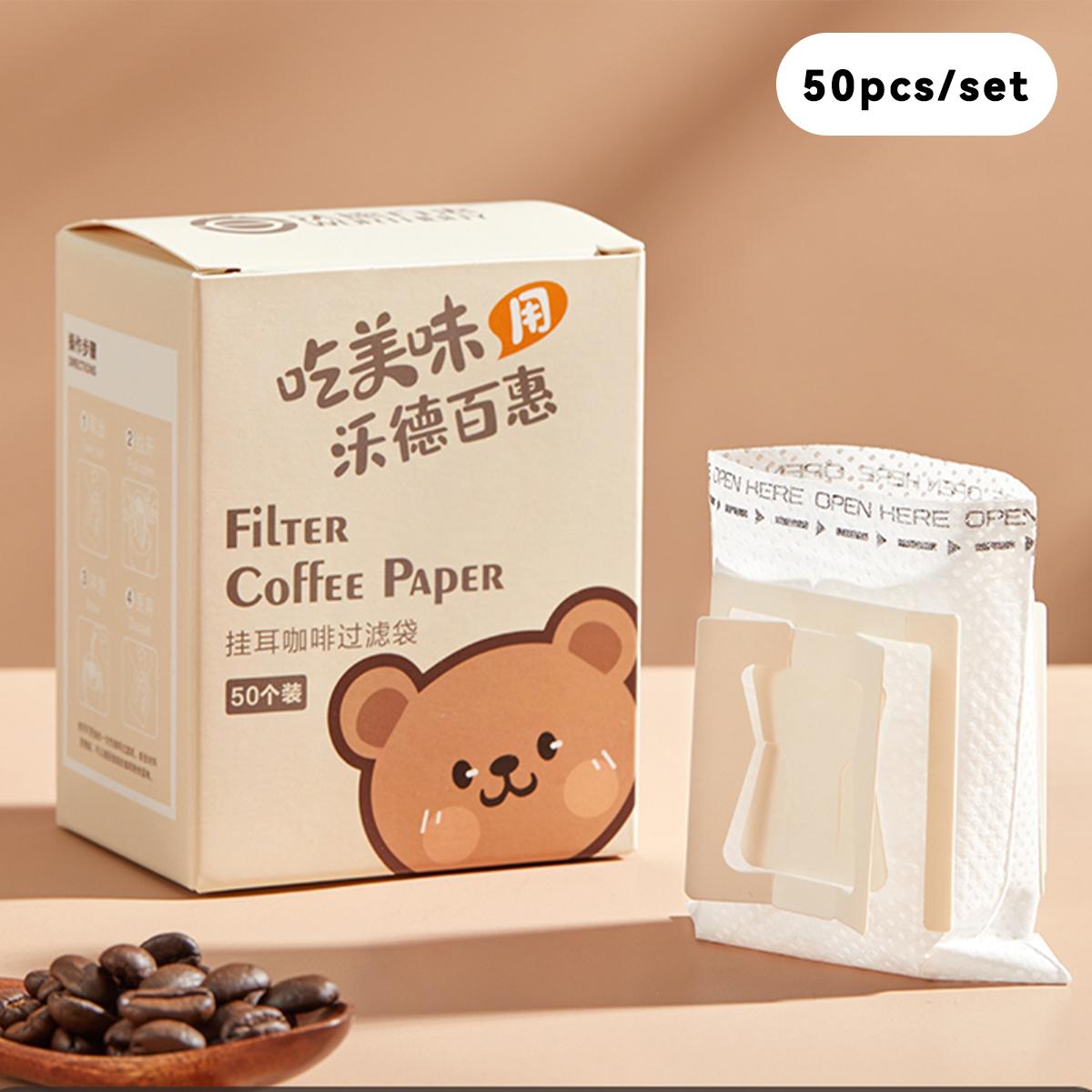

50/100/200pcs Disposable Coffee Filter Bag Hanging Ear Coffee Paper Pack Portable Drip Coffee Bag Espresso Coffee Accessories