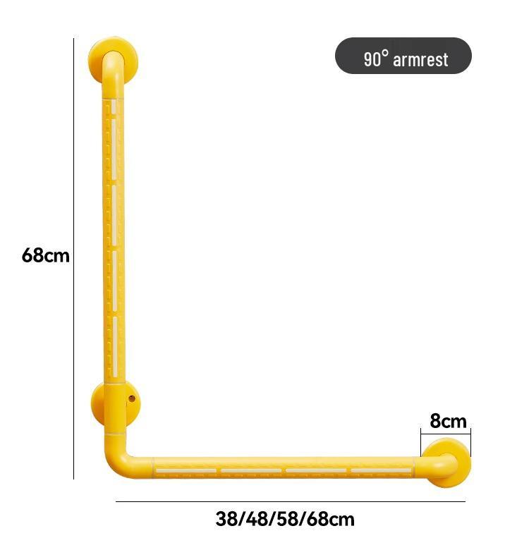 Barrier-Free Stainless Steel Safety Handrail for Elderly and Disabled - Anti-Slip Grab Bar for Toilet and Washroom