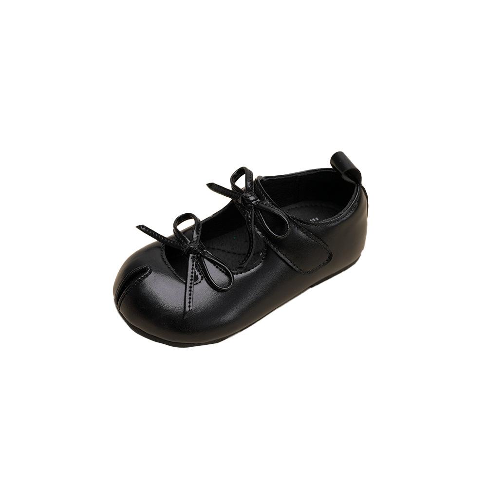 Girls' Silk Evening Shoes, Spring and Autumn Small Scoop Shoes, Soft Sole Princess Shoes, Retro Mary Jane Shoes