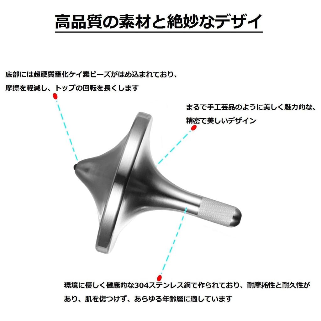 Loqatidis Precision Metal Spinning Smooth Perfect Relieves Stress and EDC Metal Decompression Desktop Gyroscope Toy Top, Long-Lasting Spin, Balance,