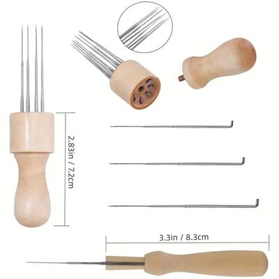 Kit de Agujas de Fieltro de Lana Mango de Madera Paquete de Agujas de Fieltro Herramienta de Artesanía DIY de Fieltro de Lana Para Juego de Herramientas Para Hacer Muñecas Hechas a Mano