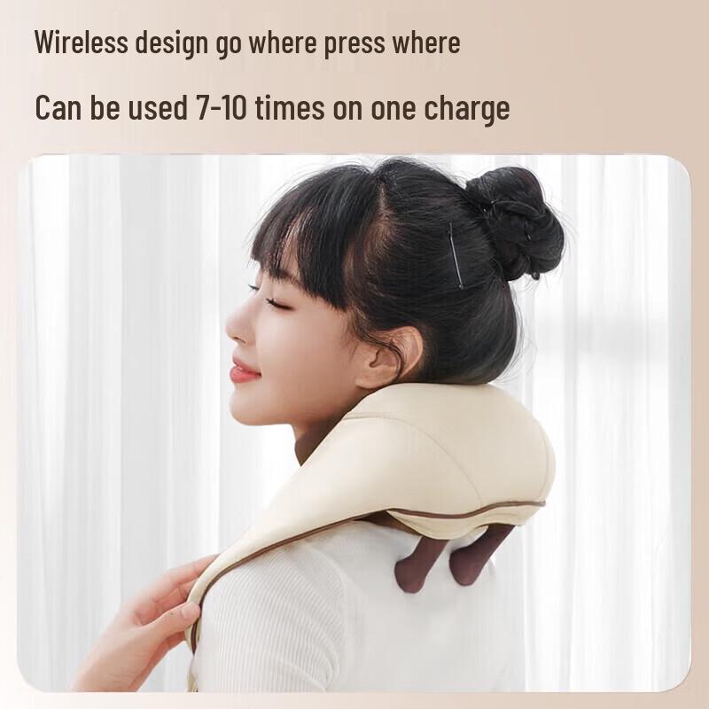 AUX 6-Head Neck and Shoulder Massager with Heat CN plug (adapter included)