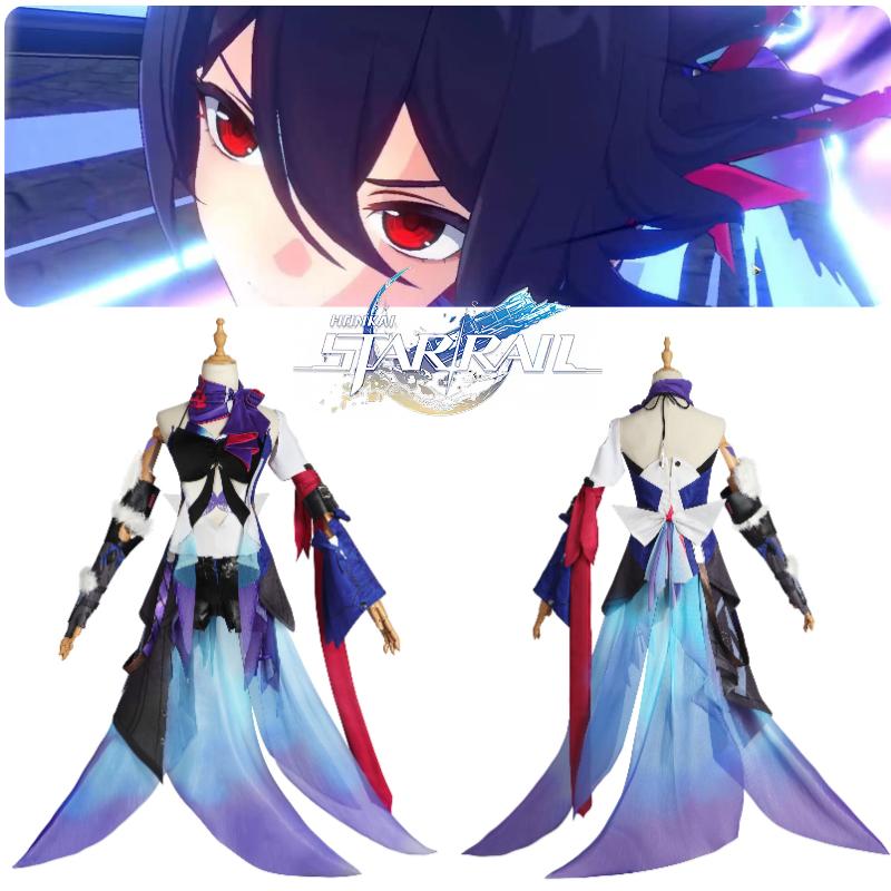 Rail Star Honkai Seele Cosplay Costume Full Suit Set Halloween Party Game Props