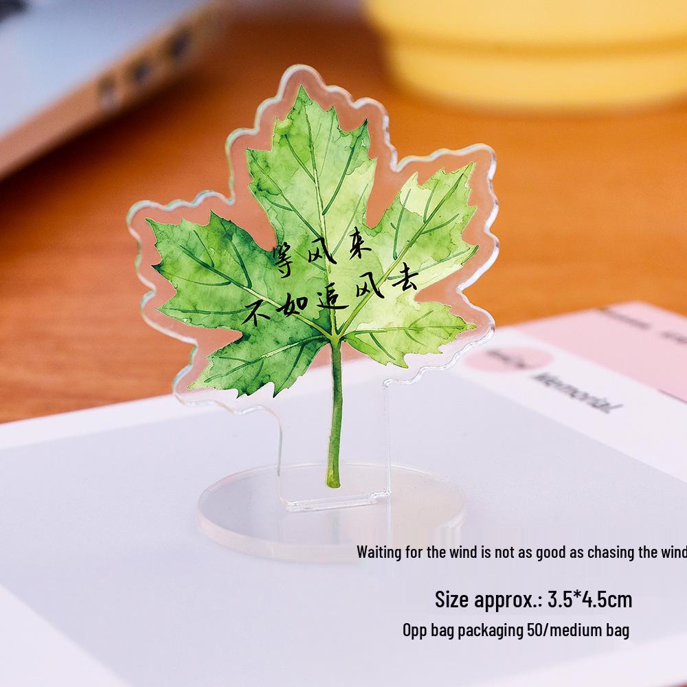 Creative Maple Leaf Desk Standee - Student Ornament & Small Gift