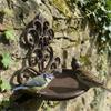 Handcrafts Cast Iron Bird Food Dish Wall Decors With Nordic Design Hanging Bird Feeding Station For Home Backyard Garden