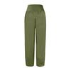 Pantaloni Casual da Donna Larghi alla Moda con Tasche, Colore Unito, Vita Elastica, Vestibilità Rilassata