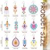12 Pairs Double Sided Dangle Drop Mosaic Drill Earring Kits DIY Crystal Earring Making Craft Kit Mosaic Jewelry Accessories