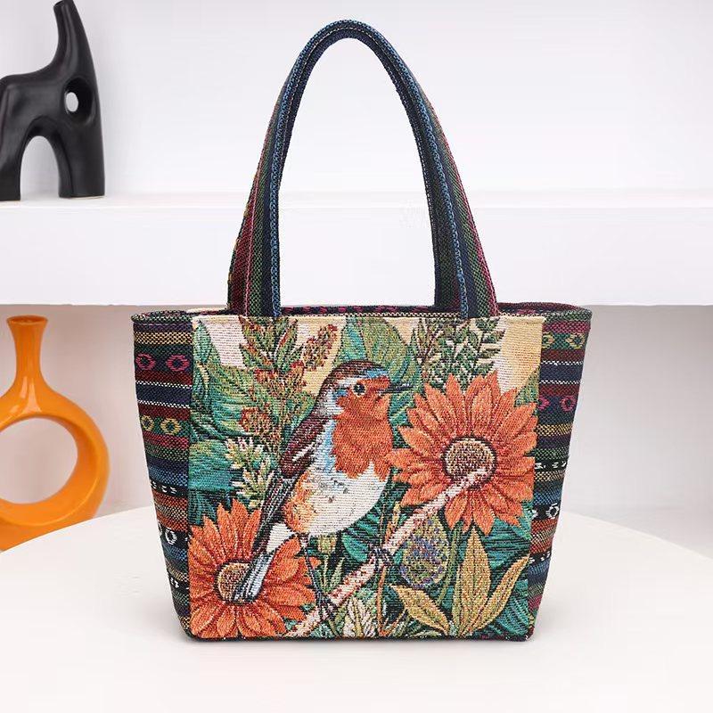 New Matai Elephant Bag Female Simple Work Handbag Embroidered Canvas Bag Small Bag