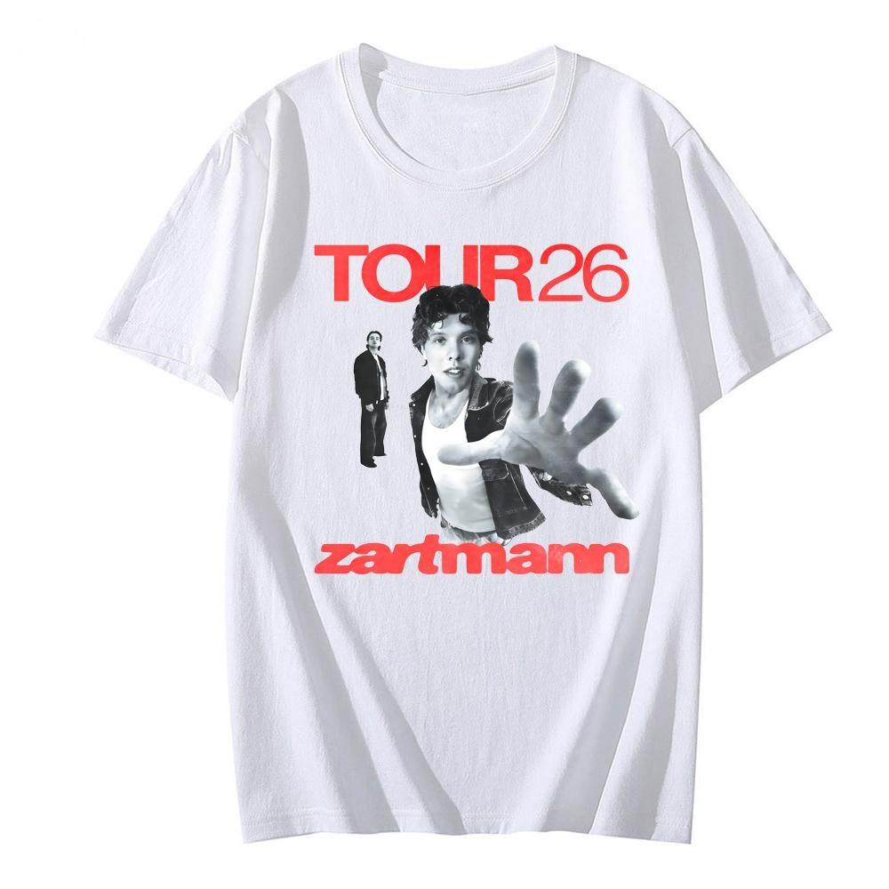 

2025 унисекс хип-хоп майки Zartmann-TOUR26 графическая футболка с принтом панк летняя футболка с круглым вырезом высококачественный хлопок удобные футболки топы S чёрный
