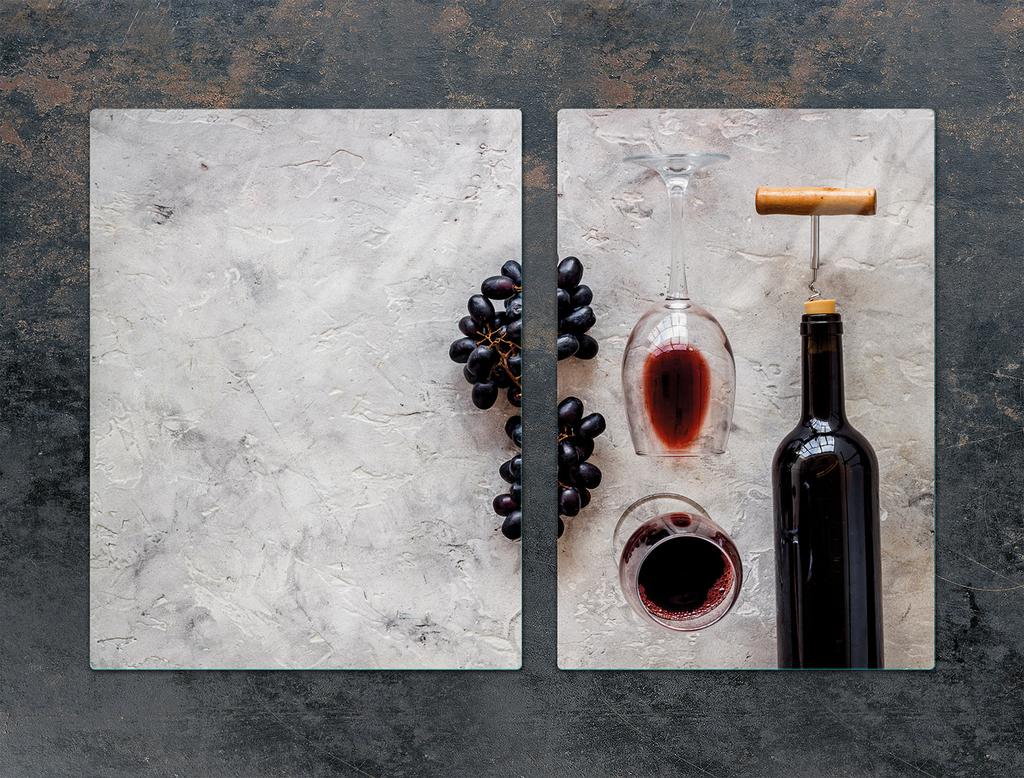 SZKLANA PŁYTA OCHRONNA NA KUCHENKĘ 75x52 WINO