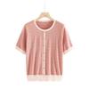 2026 Summer Ice Silk Knit T-shirts for Moms & Elderly Women – Short-Sleeved, Stylish Tops
