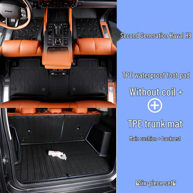 Shunyi Waterproof TPE Double-Layer Floor Mats for 2nd Gen Haval H9