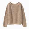 Premium Wear Pullover Baby Camel Fleece Blended Wool Knitted Sweater Jacket Women's Loose Sweater
