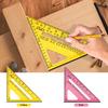 Woodworking Triangle Ruler Plastic Precision Right Angle Measuring Framing Ruler Carpenter Tools Clear Scale Square Protractor