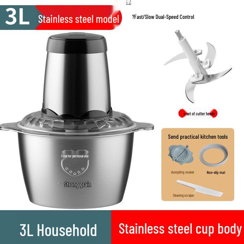 Electric Meat Grinder & Food Processor: Multi-Functional Chopper for Meat, Vegetables, Dumplings, Garlic, and More. Perfect for Home Use.