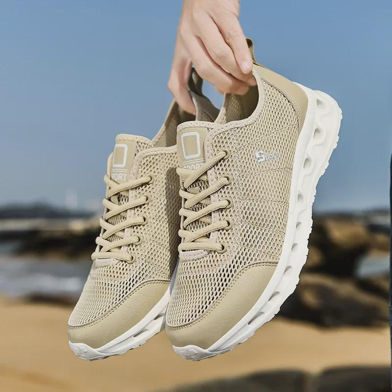 Men's 2021 Summer Casual Mesh Sports Shoes - Breathable, Outdoor, and Driving-Ready.