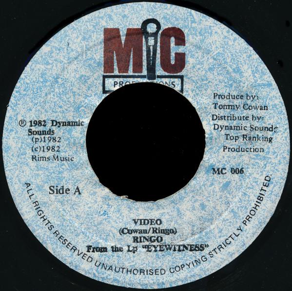 

7inch Record RINGO Video MC006 MIC Productions 1982 Jamaica Reggae Ska Dub Used