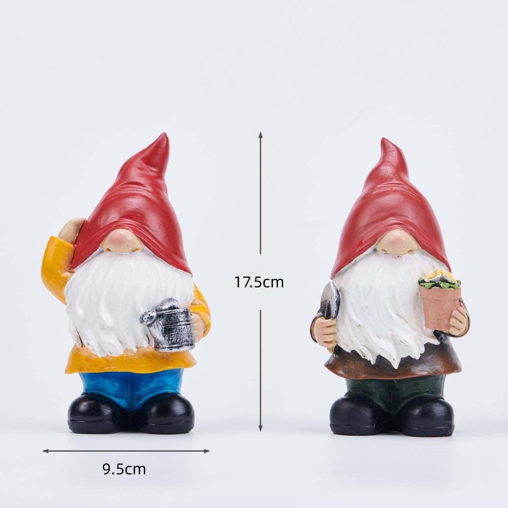 Garden Decoration, Garden Gnome Figurine, Garden Ornament Figurine, Fairy Gardening Figurine, Weatherproof & Waterproof, Cute Design To Decorate Your