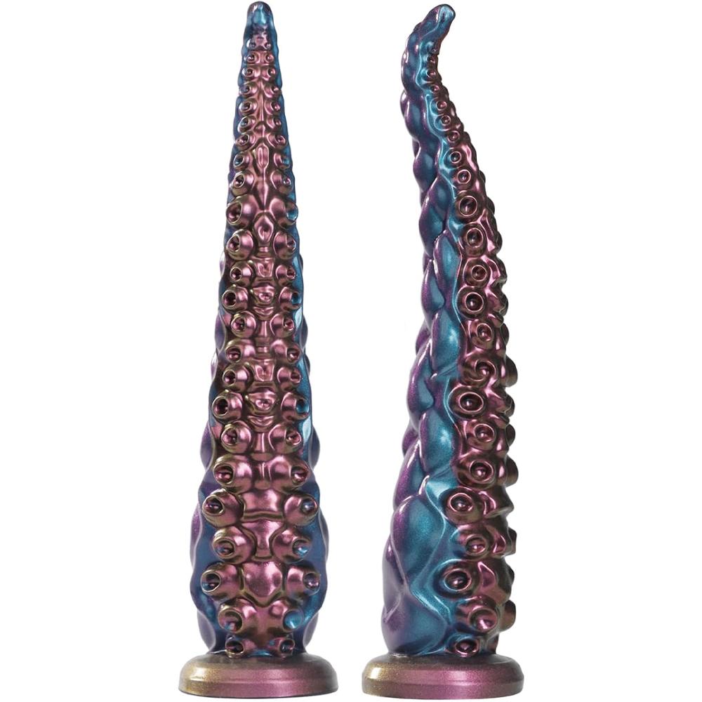 Realistic Tentacle Dildo 12.9" Silicone Anal Toy with Suction Cup - G-Spot & P-Spot Stimulator, Monster Dildo for Prostate Massage