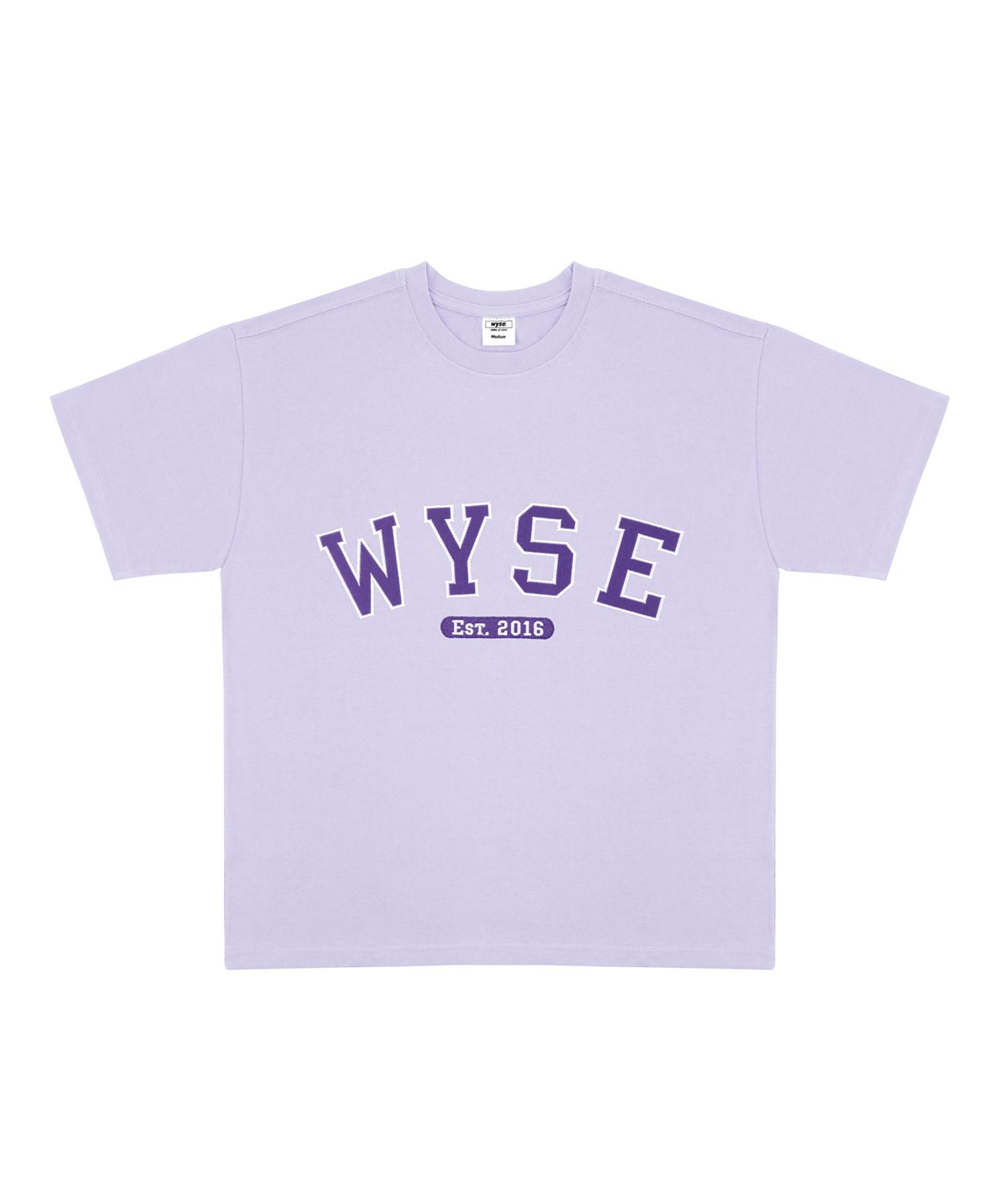Wise Basic College Logo T-Shirt (Light Purple) L