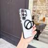 Applicable To Samsung S26Ultra Xuncai Magnetic Mobile Phone Case Transparent S25Ultra Rotating Bracket S24U Protective Case