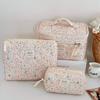 Luxury Women Large Capacity Cosmetic Bag Travel Organizer Make Up Storage Pouch For Lipstick Ladies Vintage Flower Quilting Bag