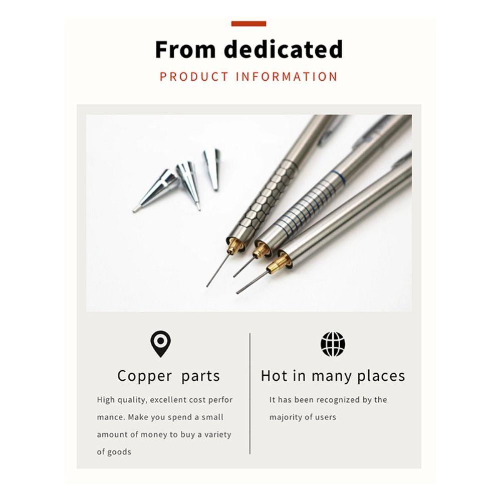 0.3/0.5/0.7/0.9mm Mechanical Pencil Metal Propelling Pencil Sketch Pencil  Art Painting Supplies