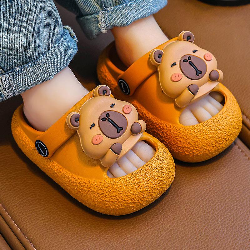 Children's Indoor Bath Slippers Soft Bot Summer Cartoon Anti-Slip Cute Kids Ower Slippers Comfortable Home