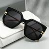 Vintage Square Sunglasses Metal Leg UV400 Women Street Fashion Eyewear