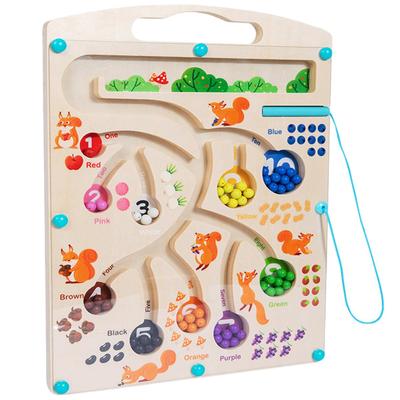 Montessori Toy Educational Toy 2 3 4 5 6 Years Old Magnetic Maze Board Fingertip Training Brain Training Number Study Early Development Puzzle Inset
