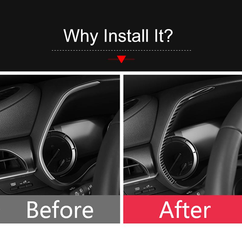 For Toyota Highlander XU70 Hybrid     2024 Car Dashboard Display Meter Ring Speedometer Gauge Cover Trim Strips