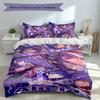 3pcs Custom Name Genshin Impact Characters Set,Includes 1 Duvet Cover and 2 Pillowcases,All-season Bedroom Decor