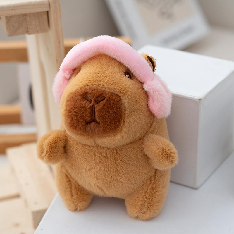 Plush Toy Capybara Keychain Backpack Charm Stress Relief Gift For Kids Teens