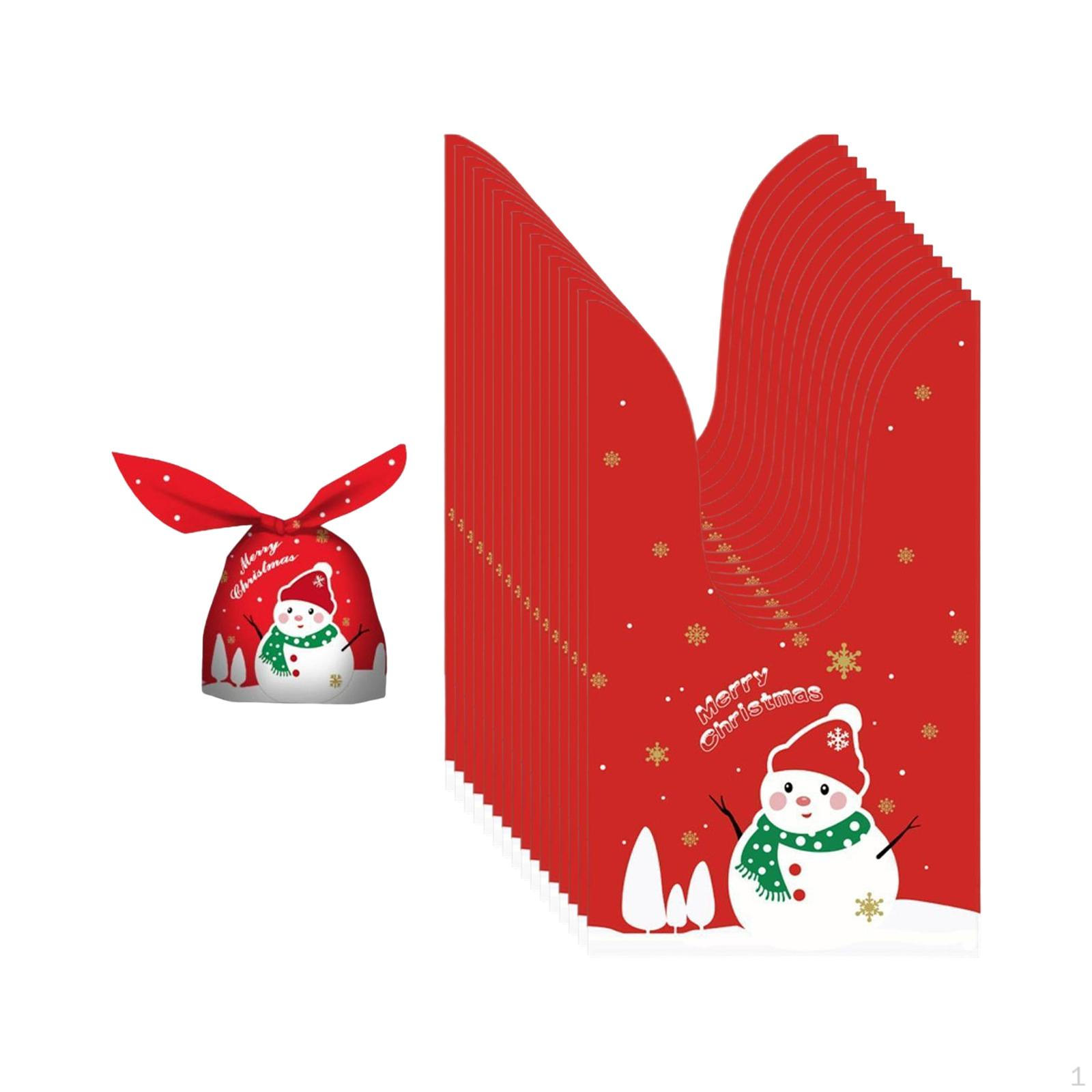 

50x Рождественских мешочков для угощений Креативные подарки для праздничных вечеринок Товары для Санта-Клауса Snowman