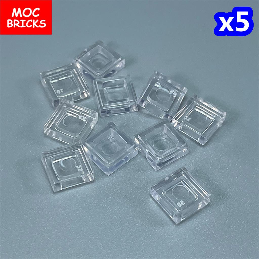 Non-Toxic 50Pcs/Lot Moc Bricks Transparent Clear Plate Block 1X1 1X2 1X4 1X6 02426 4070 Educational Building Blocks Kids Toys