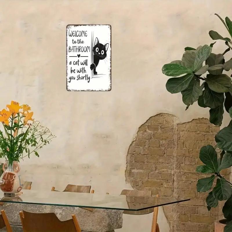 Vintage Metal Tin Sign Wall Art Retro Country Style Kitchen Decor