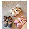 Pantofi de Prințesă din Piele pentru Fete, Pantofi Loafers la Modă cu Cristal pentru Fete, Îmbrăcăminte pentru Spectacol și Dans, Pantofi Eleganti Casual de Petrecere