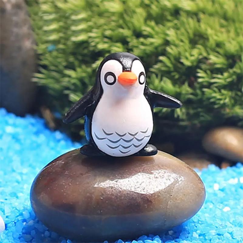 Mini Penguin Miniature Figures For Fairy Garden Gnomes Moss Terrariums Decoration Cake Topper