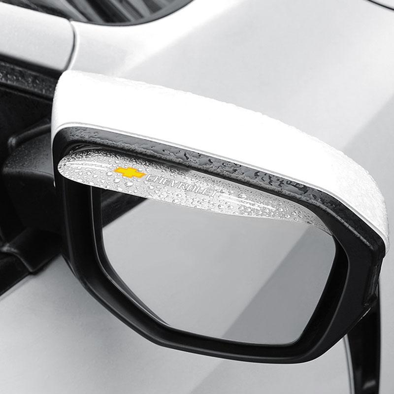 2PCS Transparent Car Rearview Mirror Rain Eyebrow Visor Cover for Chevrolet Cruze Captiva Trax Malibu Tahoe Equinox Sail Aveo