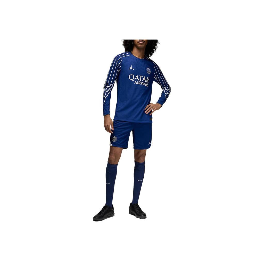 Nike Dri-Fit SS25 PSG Logo Embroidered Comfortable Soft Knitted Moisture-Wicking Football Pants Men Pants Blue HJ1981-492